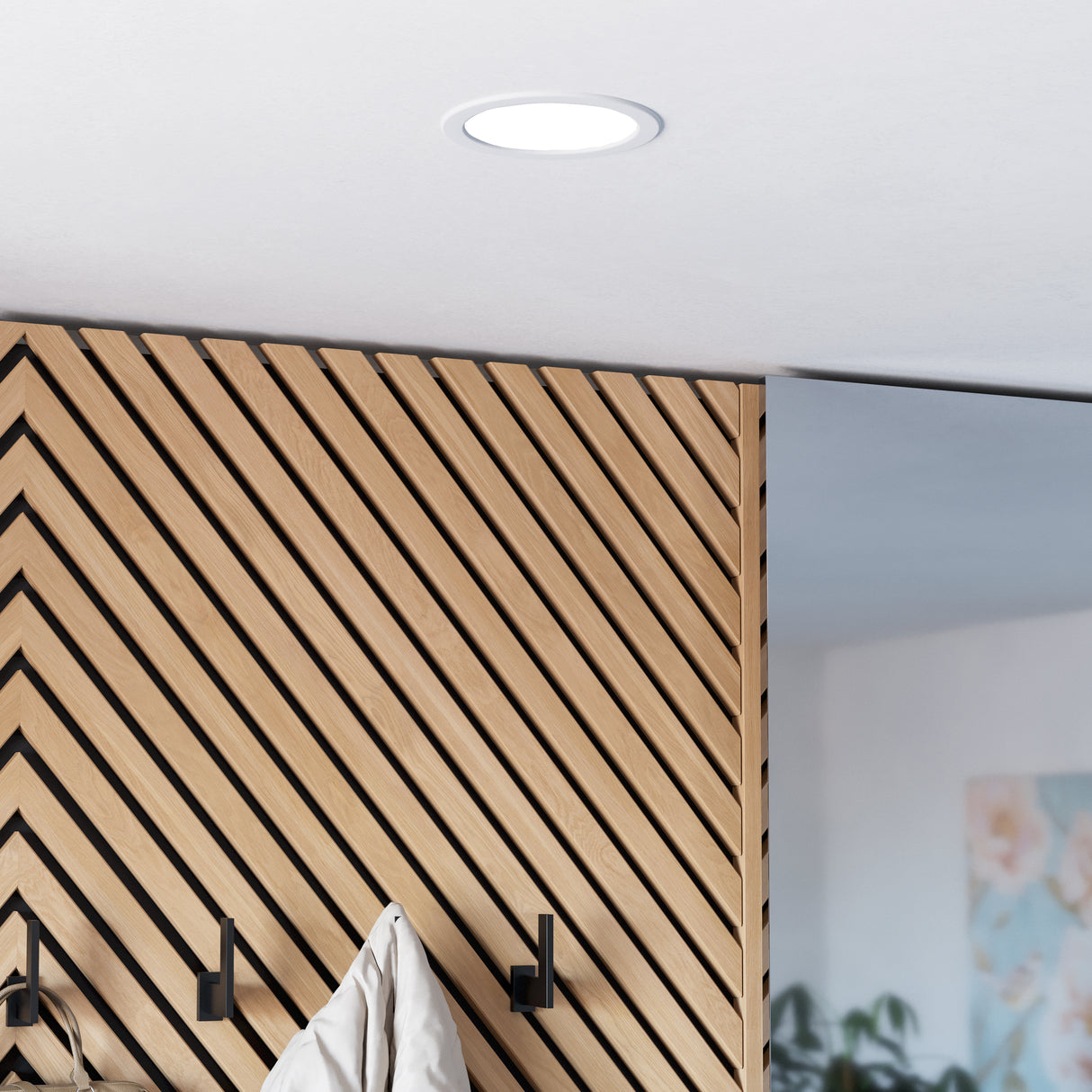 Eglo EU Fueva 6-Z Smart Control RGB IP44 Plastic Round Recessed Light, 16.8cm White