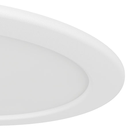 Eglo EU Fueva 6-Z Smart Control RGB IP44 Plastic Round Recessed Light, 16.8cm White