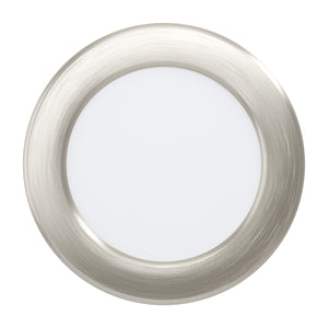 Eglo EU Fueva 6-Z Smart Control RGB IP44 Plastic Round Recessed Light, 12cm Satin Nickel