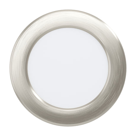 Eglo EU Fueva 6-Z Smart Control RGB IP44 Plastic Round Recessed Light, 12cm Satin Nickel