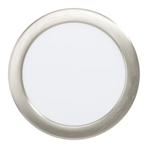 Eglo EU Fueva 6-Z Smart Control RGB IP44 Plastic Round Recessed Light, 16.8cm Satin Nickel
