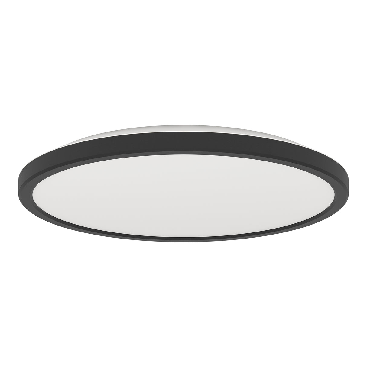 Eglo EU Rovito Black Round Plastic LED Ceiling Light, 30cm