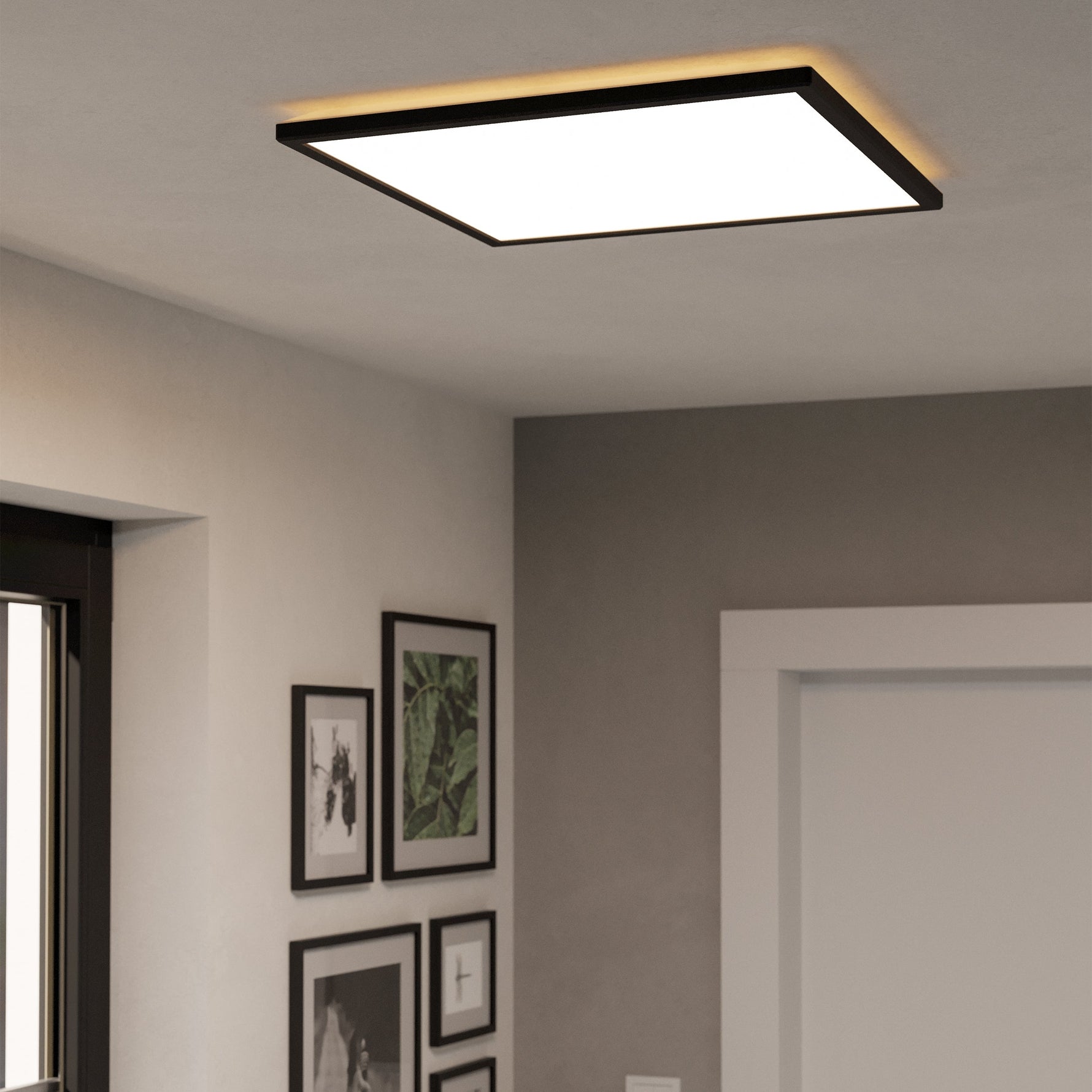 Eglo EU Rovito White Round Plastic LED Tricolour Ceiling Light product image - Endon Lighting from First Light Direct with great prices and fast UK delivery