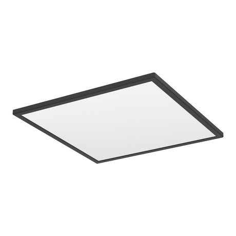 Eglo EU Rovito Black Square Plastic LED Tricolour Ceiling Light, 50cm