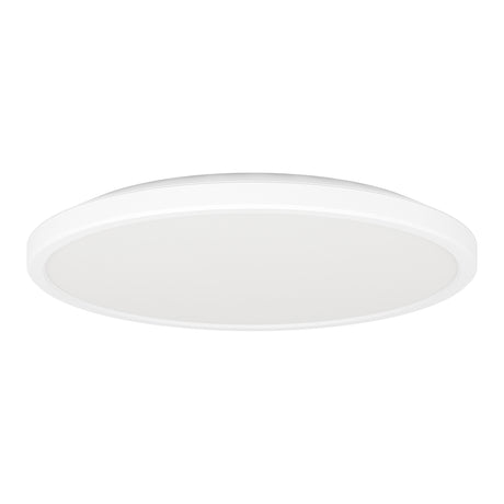 Eglo EU Rovito White Roundr Plastic LED Tricolour Ceiling Light, 30cm