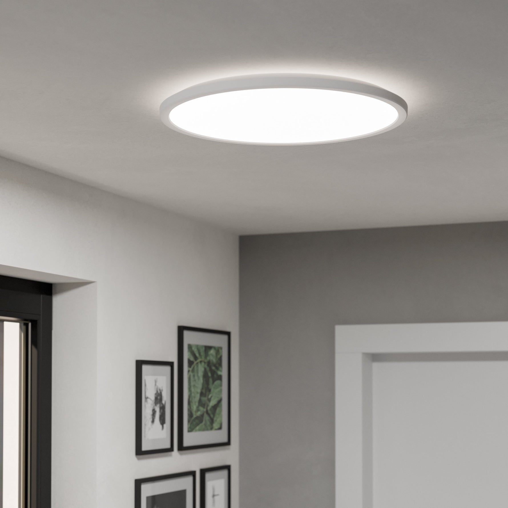 Eglo EU Rovito White Square Plastic LED Tricolour Ceiling Light product image - Endon Lighting from First Light Direct with great prices and fast UK delivery