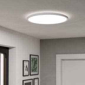 Eglo EU Rovito White Round Plastic LED Tricolour Ceiling Light