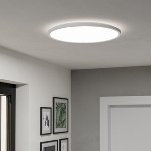 Eglo EU Rovito White Round Plastic LED Tricolour Ceiling Light
