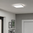 Eglo EU Rovito White Square Plastic LED Tricolour Ceiling Light, 29cm