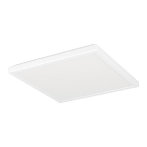 Eglo EU Rovito White Square Plastic LED Tricolour Ceiling Light, 29cm