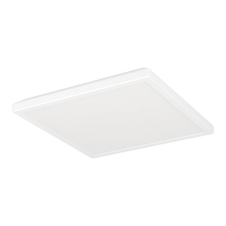 Eglo EU Rovito White Square Plastic LED Tricolour Ceiling Light, 29cm