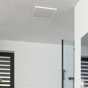 Eglo EU Rovito White Square Plastic LED Ceiling Light, 39cm