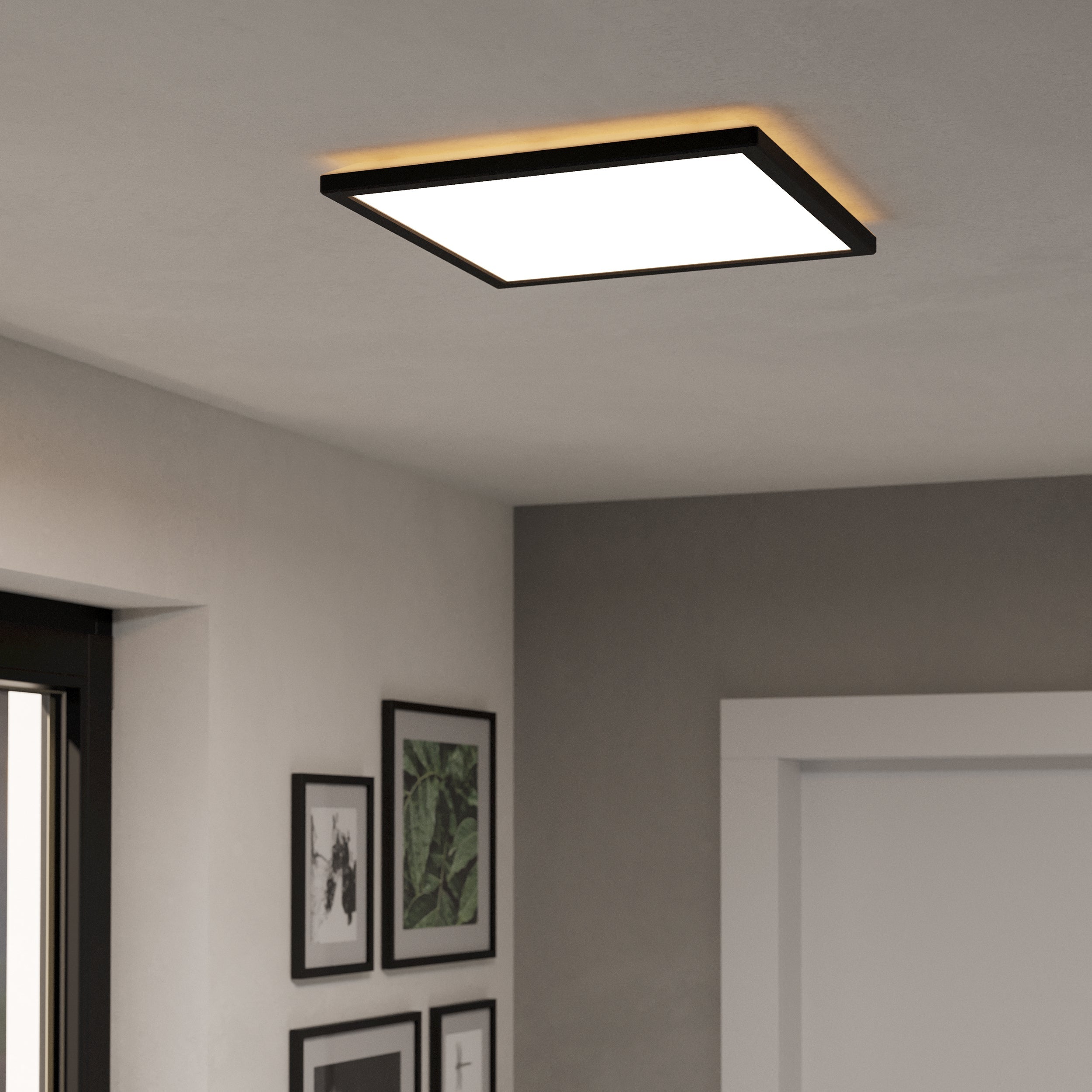 Eglo EU Rovito-R White Round Plastic LED Ceiling Light, 38.9cm product image - Endon Lighting from First Light Direct with great prices and fast UK delivery
