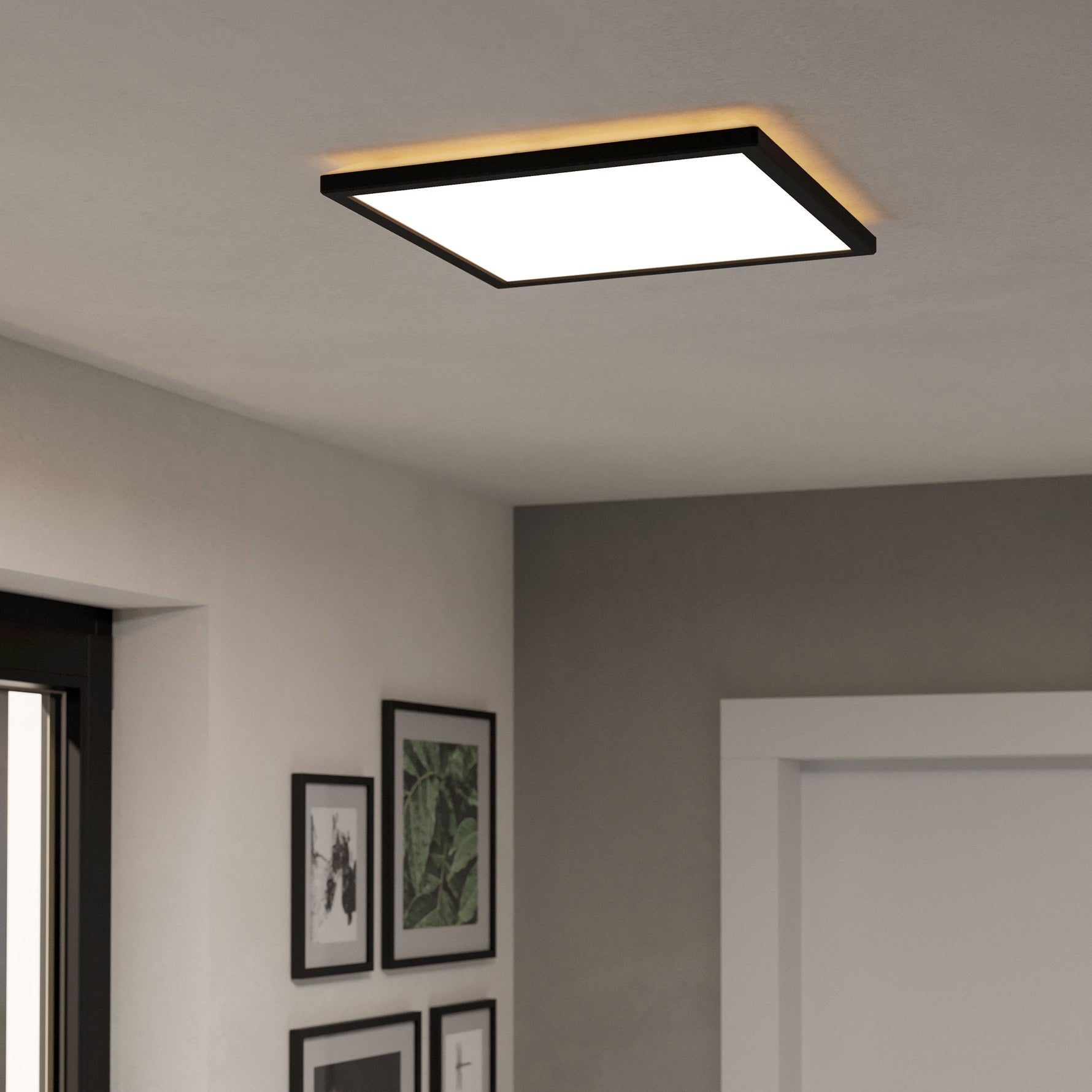 Eglo EU Rovito-R White Round Plastic LED Ceiling Light, 38.9cm product image - Endon Lighting from First Light Direct with great prices and fast UK delivery