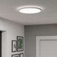 Eglo EU Rovito-R White Round Plastic LED Ceiling Light, 38.9cm
