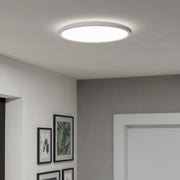 Eglo EU Rovito-R White Round Plastic LED Ceiling Light, 38.9cm