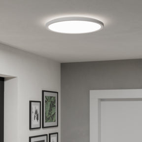 Eglo EU Rovito-R White Round Plastic LED Ceiling Light, 38.9cm