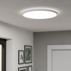 Eglo EU Rovito-R White Round Plastic LED Ceiling Light, 50cm