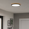 Eglo EU Rovito-Z Smart Control Black Round Plastic LED Ceiling Light, 30cm