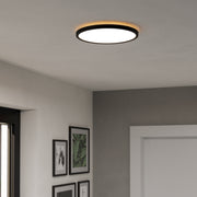 Eglo EU Rovito-Z Smart Control Black Round Plastic LED Ceiling Light, 30cm
