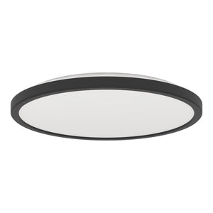 Eglo EU Rovito-Z Smart Control Black Round Plastic LED Ceiling Light, 30cm
