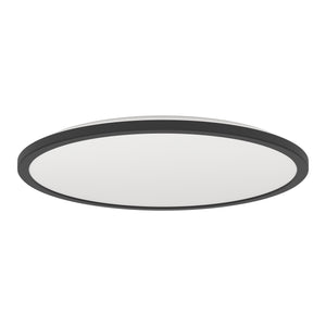 Eglo EU Rovito-Z Smart Control Black Round Plastic LED Ceiling Light, 50cm