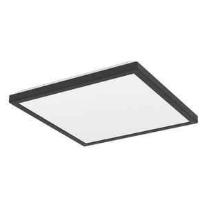 Eglo EU Rovito-Z Smart Control Black Square Plastic LED Ceiling Light, 29cm