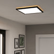 Eglo EU Rovito-Z Smart Control Black Square Plastic LED Ceiling Light, 39cm