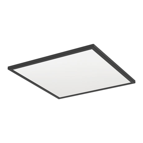 Eglo EU Rovito-Z Smart Control Black Square Plastic LED Ceiling Light, 50cm