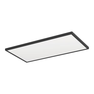 Eglo EU Rovito-Z Smart Control Black Rectangular Plastic LED Ceiling Light, 57cm