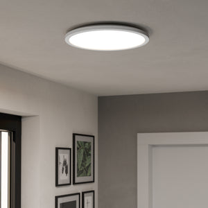 Eglo EU Rovito-Z Smart Control White Round Plastic LED Ceiling Light, 38.9cm