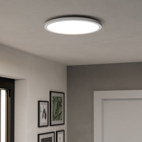 Eglo EU Rovito-Z Smart Control White Round Plastic LED Ceiling Light, 38.9cm
