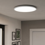 Eglo EU Rovito-Z Smart Control White Round Plastic LED Ceiling Light, 50cm product image - Endon Lighting from First Light Direct with great prices and fast UK delivery