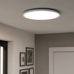 Eglo EU Rovito-Z Smart Control White Round Plastic LED Ceiling Light, 50cm