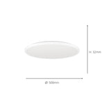 Eglo EU Rovito-Z Smart Control White Round Plastic LED Ceiling Light, 50cm product image - Endon Lighting from First Light Direct with great prices and fast UK delivery