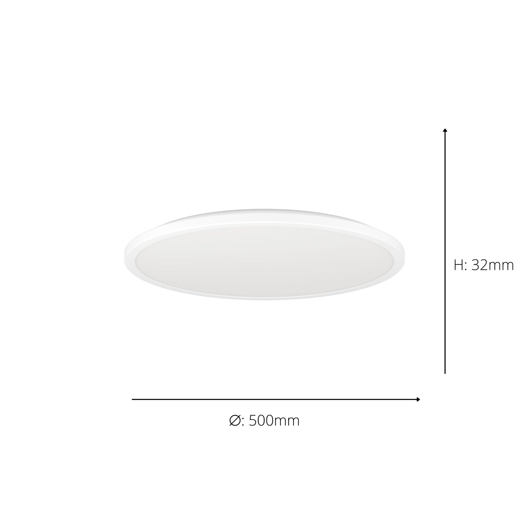 Eglo EU Rovito-Z Smart Control White Round Plastic LED Ceiling Light, 50cm product image - Endon Lighting from First Light Direct with great prices and fast UK delivery
