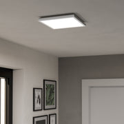 Eglo EU Rovito-Z Smart Control White Square Plastic LED Ceiling Light, 29cm