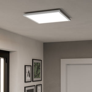 Eglo EU Rovito-Z Smart Control White Square Plastic LED Ceiling Light, 39cm