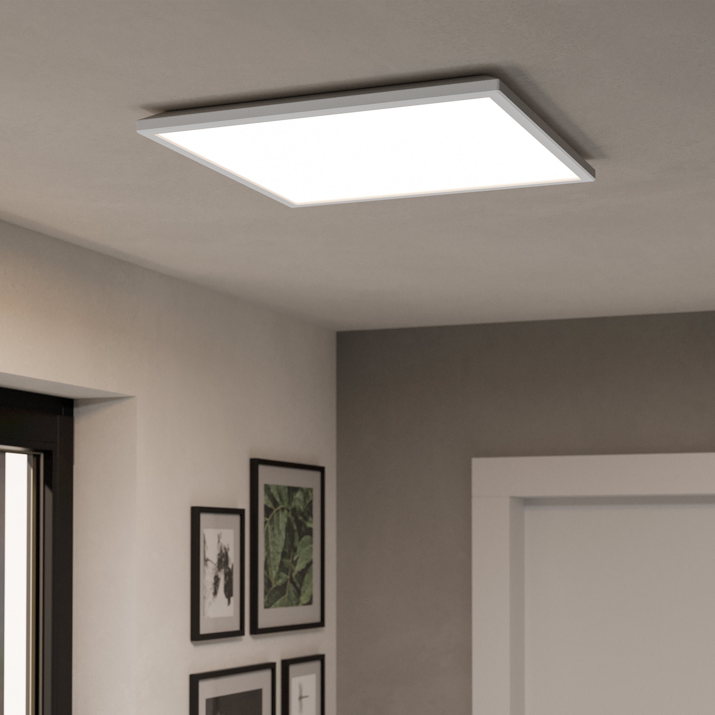 Eglo EU Waverton Black Steel & Fabric Contemporary Single Pendant