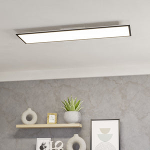 Eglo EU Moradillo Black Steel LED Ceiling Light, 29.5 x 119.5cm, Tricolour