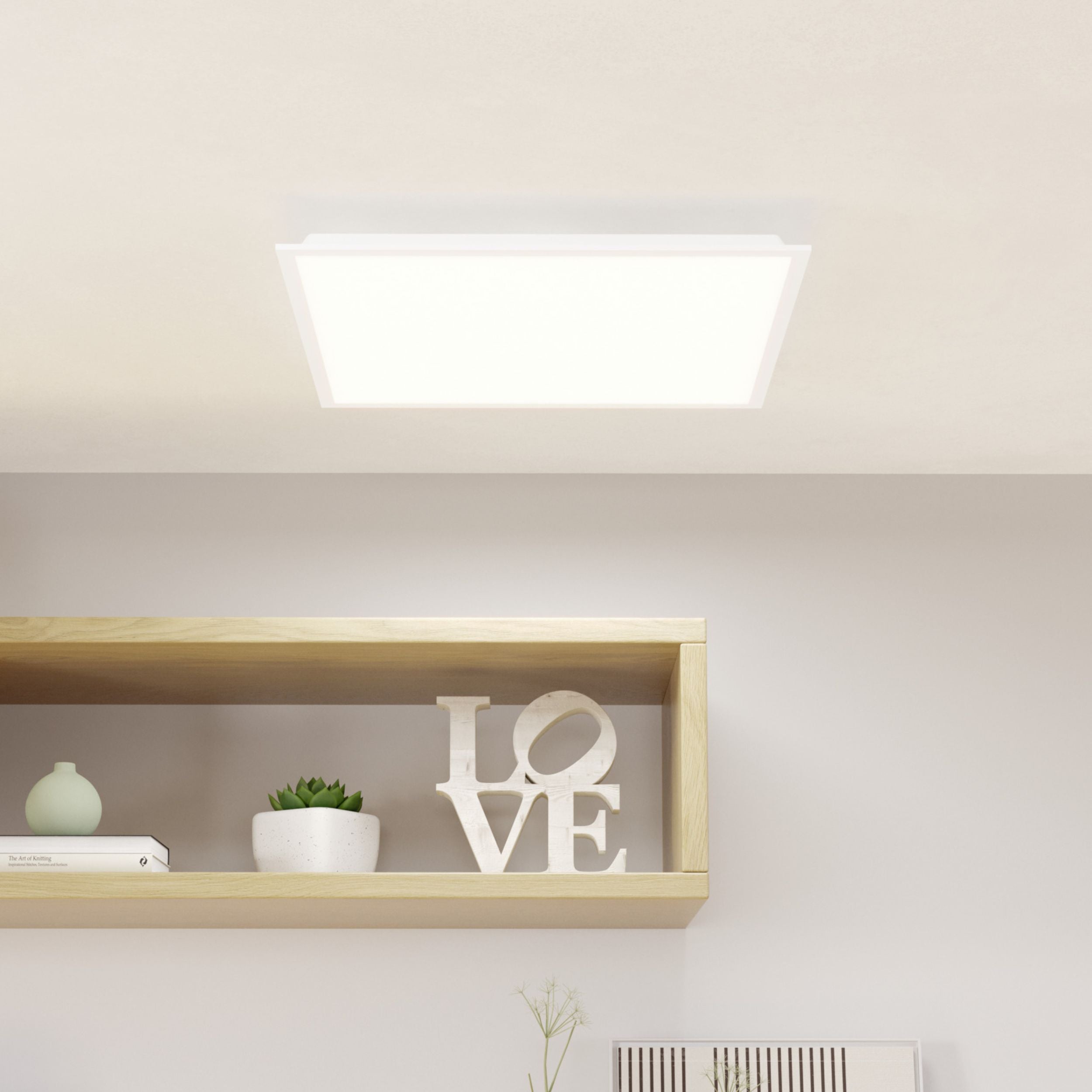 Eglo EU Moradillo White Steel LED Ceiling Light, 29.5 x 119.5cm, Tricolour product image - Endon Lighting from First Light Direct with great prices and fast UK delivery