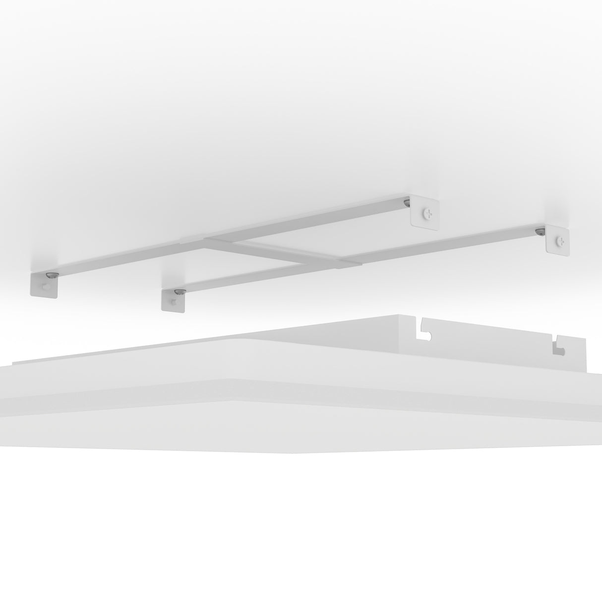 Eglo EU Moradillo White Steel LED Ceiling Light, 59.5 x 59.5cm, Tricolour