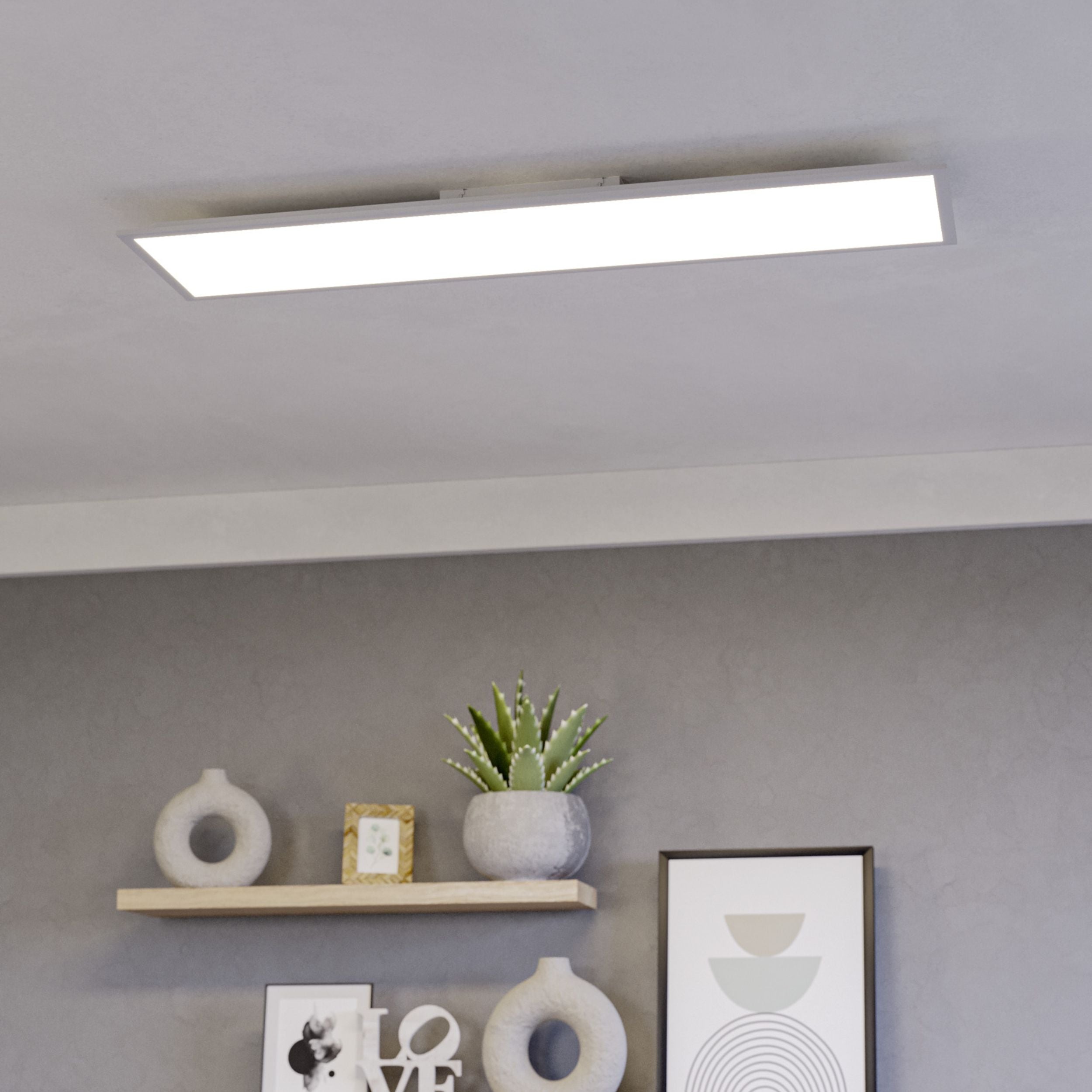 Eglo EU Moradillo-Z Black Steel LED Smart Control Ceiling Light, 29.5 x 29.5cm product image - Endon Lighting from First Light Direct with great prices and fast UK delivery