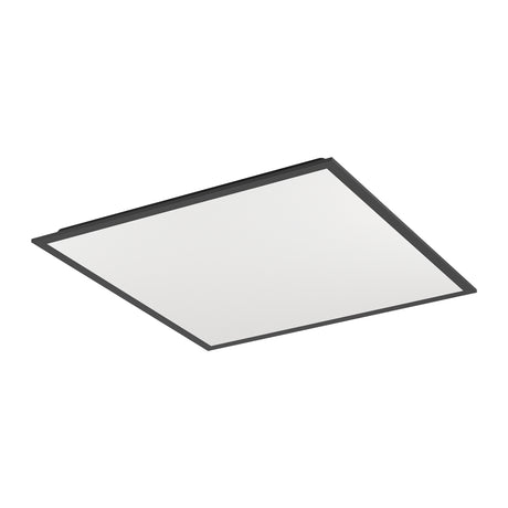 Eglo EU Moradillo-Z Black Steel LED Smart Control Ceiling Light, 59.5 x 59.5cm