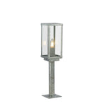 Box II Outdoor Post - Galvanised Silver Metal & Glass