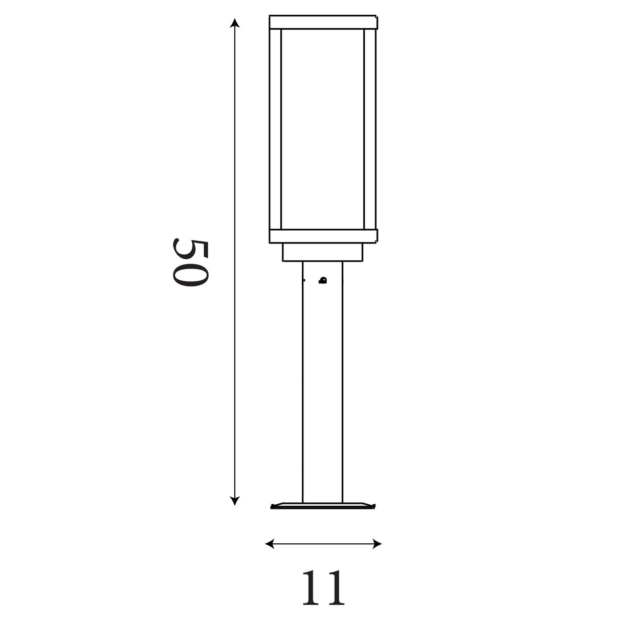 Searchlight Electric Box II Outdoor Post - Galvanised Silver Metal & Glass 90151-500SI