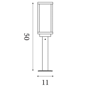 Searchlight Electric Box II Outdoor Post - Galvanised Silver Metal & Glass 90151-500SI