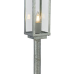 Searchlight Electric Box II Outdoor Post - Galvanised Silver Metal & Glass 90151-900SI