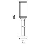Searchlight Electric Box II Outdoor Post - Galvanised Silver Metal & Glass 90151-900SI