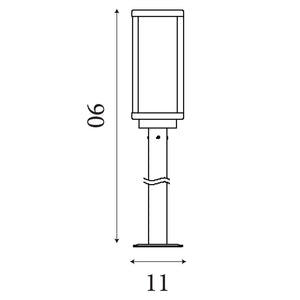 Searchlight Electric Box II Outdoor Post - Galvanised Silver Metal & Glass 90151-900SI